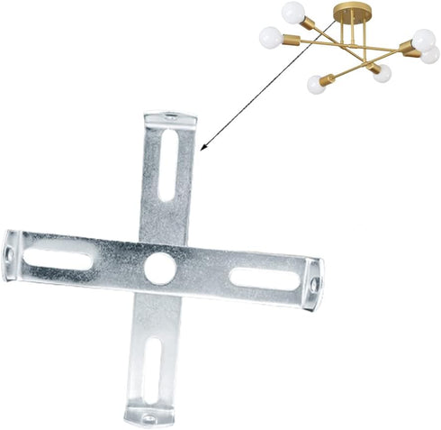 DVECUE 8Pieces Light Fixture Mounting Bracket Crossbar Kit for Ceiling Pendant Wall Light Sconce Mounting Plate