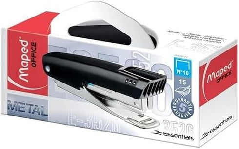Essentials M352611 Mini Stapler Metal Pocket for up to 15 Sheets, Black