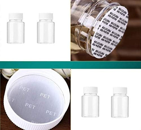 HLLMX 8 PCS Plastic Clear Empty Bottle, 20ML Pill Container Chemical Reagent Bottle Liquid Bottle