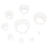Filter Adapter Cones, Durable Tapered Collar Silicone Stopper Set, Pack of 9, White