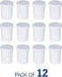 EZY DOSE Ointment Jar and Container, Screw on Cap, Leak-Proof Container for Creams and Balms, Durable Design, Ideal for DIY Skincare and Herbal Remedies, 1/2 oz Capacity, White (Pack of 12) by EZY DOSE