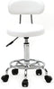 Volowoo Semi-PU Leather Nylon Stool,Multi-Purpose Adjustable Spa Bar Stool on Wheel for Work,