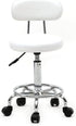 Volowoo Semi-PU Leather Nylon Stool,Multi-Purpose Adjustable Spa Bar Stool on Wheel for Work,