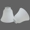 2 Pack White Frosted Spiral Textured Glass Lamp Shades, Bell Shaped Light
