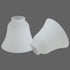 2 Pack White Frosted Spiral Textured Glass Lamp Shades, Bell Shaped Light