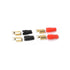 Premium 0/1 Gauge Wire Connectors, Pack of 3 Pairs Gold Plated Spade Connector for Amplifier Wiring Kit