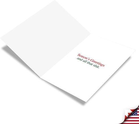 NobleWorks Funny Christmas Greeting Card, 5 x 7 Inch Envelope, Merry Christmas Holiday, 1 Card