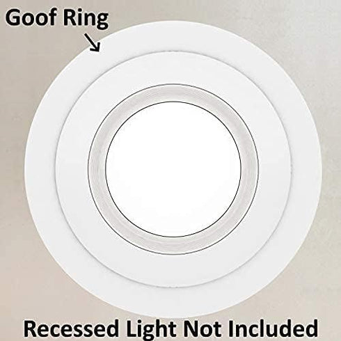 LightLabs Goof Ring Gloss 6 Pack for 6" Cans, 8.06" Diameter with Mounting Tape for Flush Mount Recessed Down Lights