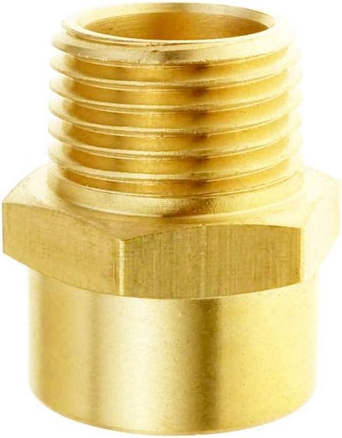 Joywayus 1/2" NPT Thread Female × 1/2" G Thread Male Brass Pipe Fitting Adapter