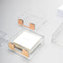 MEI YI TIAN Gold Sticky Notes Holder, Clear Acrylic Memo Note Cube Dispenser 3.5x3.3 for Office Desk Accessories