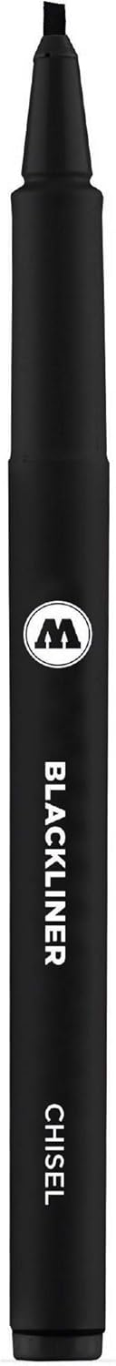Molotow Blackliner Pen, Chisel Tip, Black Permanent Ink, 1 Each (703.210)