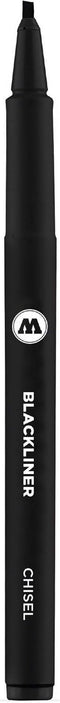 Molotow Blackliner Pen, Chisel Tip, Black Permanent Ink, 1 Each (703.210)