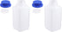 YOKIVE 2 Pcs 1500-ML Lab Chemical Bottle, Plastic Containers with Wide Mouth for Reagent Sample Sealing, Translucent