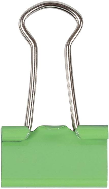 JAM PAPER Colorful Binder Clips - Small - Green - 3/4 Inch (19 mm) - 25/Pack