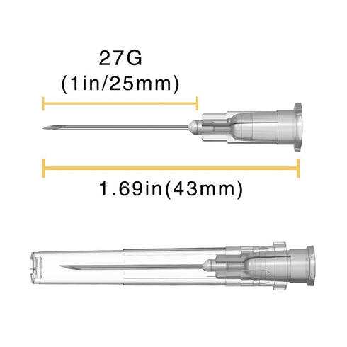27 Gauge 1 Inch Needle,100 PCS Luer Lock Industrial Dispensing Accessories Needles,Individually Wrapped