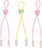 VASANA 3 Pcs Silicone Dental Bib Clips with Neck Chain,Colorful Napkin Holders for