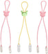 VASANA 3 Pcs Silicone Dental Bib Clips with Neck Chain,Colorful Napkin Holders for