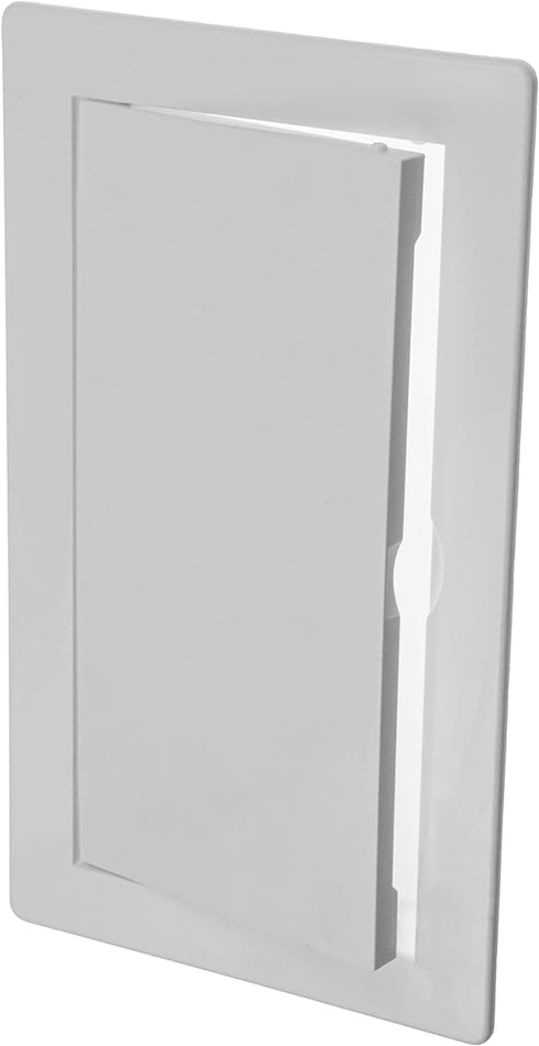 6" x 10" White Plastic Access Panel, Service Shaft Door Panel for Plumbing, Electricity, Heating, Alarm Wall Access