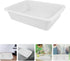 2pcs 9.2"x6.9"x2.7" ULTECHNOVO Deep Plastic Lab Tray, Acid & Alkali Resistant Spill Containment Trays, White Square
