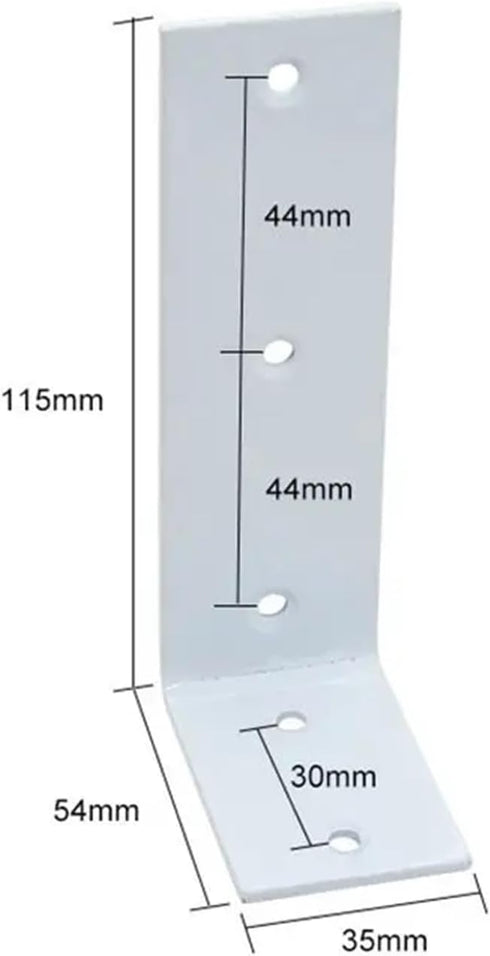 ULJOJE 2.5MM 90 Thick Large Corner Degree Right Angle Plus Fixed Lengthened Angle Iron L-Shaped Triangle Bracket Shelf