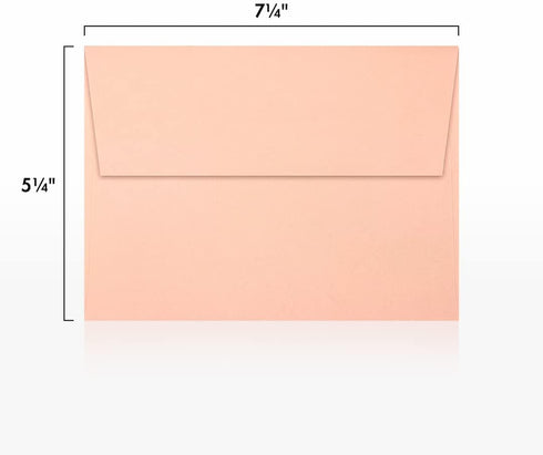 LUXPaper A7 Invitation Envelopes - 50 Qty - Peel & Press Blush Pink 5 1/4" x 7 1/4" 80lb Text