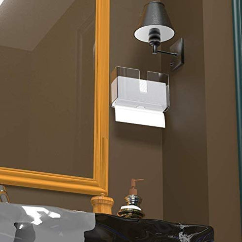 Towels,Pack 1 Cq acrylic Wall Mount Paper Towel Dispenser,Clear Folded Paper Towel Holder for Bathroom Toilet
