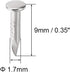 uxcell Small Tiny Hardware Nails, Carbon Steel 1.7X9mm for DIY Decorative Wooden Boxes, Silver Tone, 200pcs