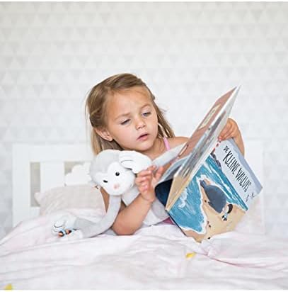 Zazu Kids Nightlight Plush Toy - Max The Monkey Stuffed Animal Night Light with Soothing Sound Machine for Babies