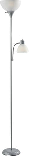 TnLoji 72.2" White Modern Combo Floor Lamp with Adjustable Gooseneck Reading Lamp -