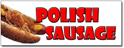 48" Polish Sausage Decal Sticker Sandwich Concession