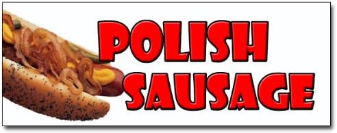 48" Polish Sausage Decal Sticker Sandwich Concession