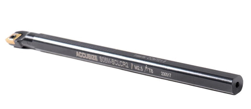 Accusize Industrial Tools 3/8'' x 6'' Overall Length, RH Sclcr Indexable Boring Bar with CCMT21.5 Inserts