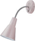 13064 1-Light 6ft Bulb Globe Electric Sophie Plug-in or Hardwire Wall Sconce, Chrome Gooseneck, Matte Rose, Clear Cord