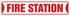 FIRE STATION Street Sign - Firefighter House Fireman Trucks Cook | Indoor/Outdoor | 36" Wide Plastic Sign