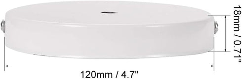 120mm 4.7Inch uxcell Retro Light Canopy Kit Wall Sconce Lamp Plate Fixture White