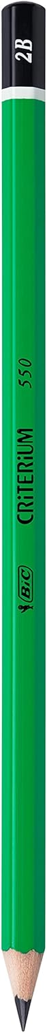 BIC Criterium 550 2B Hexagonal Pencils (Box of 12), Black by BIC