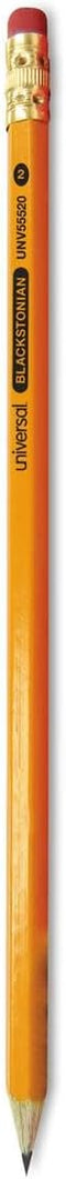 Universal Deluxe Pencil, Blackstonian, Hb (#2), Black Lead, Yellow Barrel, Dozen