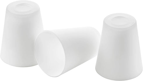 MIAOMEIO Fixture Replacement Frosted Glass Shade, E26 Base with 1-5/8" Fitter, 3-pack Cone