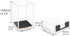 Set MEI YI TIAN Clear Acrylic Black Pen Holder Sticky Notes Holder Pencil Cup Note Dispenser Desk Organizer for School