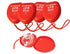 Primacare RS-6845-5 Pack of 5 Single Valve CPR Rescue Mask in Red