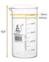 EISCO 6PK Beakers, 500ml Tall Form with Spout, White, 50ml Graduations, Borosilicate 3.3 Glass