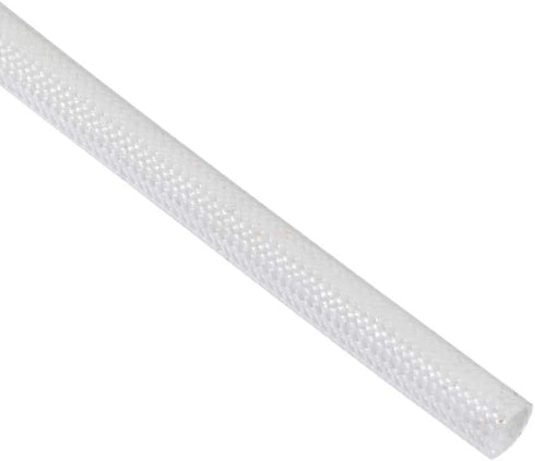 uxcell Silicone Rubber Fiberglass Insulation Retardant - Self-extinguishing Sleeving 5mmx5M White