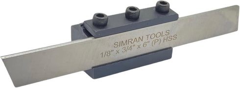 Lathe Clamp Type Parting Cut Off Tool Holder, 12mm Shank with HSS Blade 3/4"