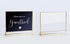 UNIQOOO Clear Acrylic Sign Holder with Golden Border, Pack of 6, 6x4", Double Side Frame, Landscape View