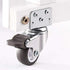 Skelang 1'' 25 Lbs Pack 4 Swivel Plate TPE Caster, Low Profile L-Bracket Caster with Brake, Silent Casters Wheels