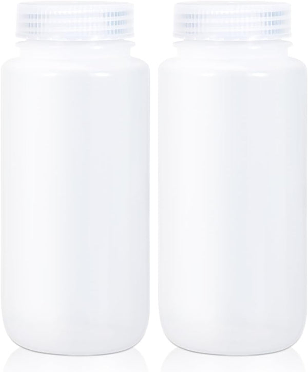 33.8 oz Wide Mouth Lab Reagent Bottle, Laboratory Grade Chemical Container, 2 Pcs