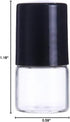 USRommaner 50 Pack 1ml 1/4 Clear Glass Sample Vials For Essential Oils,Empty Glass Roller Bottle With Stainless Steel