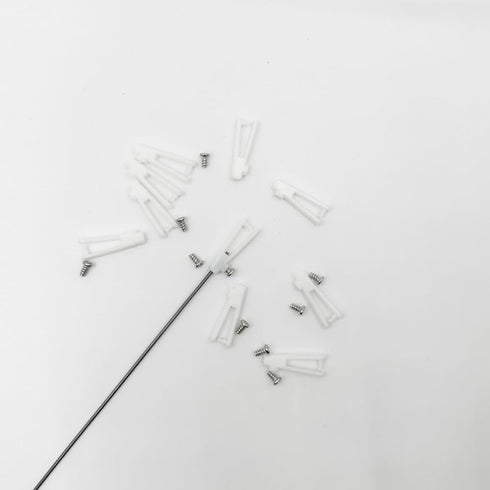 URIMPAVIDO 20PCS 21mm (1x21mm Clevis White Plastic Clevis for RC Airplane Plane Helicopter DIY Model Toy Replacement