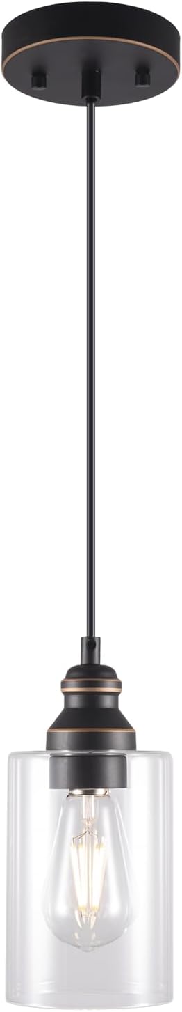 Pendant Light Fixture, Adjustable Hanging Ceiling Lights, Anti-Rust Metal Hanging Light Fixtures