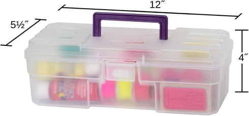 12-Inch Toolbox, 09912CLPUR, (12-Inch 5-1/2-Inch 4-Inch), 6-Pack Akro-Mils ProBox Plastic Art Supply, Hobby or Craft